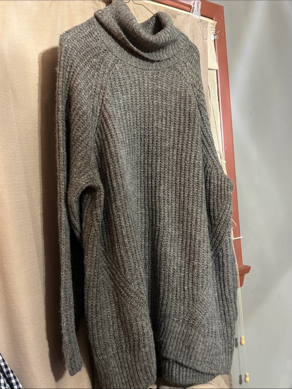 Old Navy Charcoal Gray Ribbed Turtleneck Sweater-1